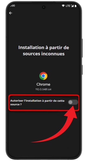 Autorisez les sources inconnues