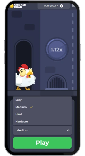 Chicken Road choix du niveau Medium