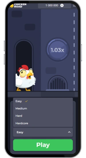 Chicken Road difficulty menu