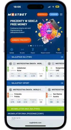 Wejdź na stronę Mostbet i kliknij „Udostępnij”