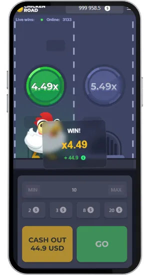 Grote winst na stoppen op hoge vermenigvuldiger Chicken Road