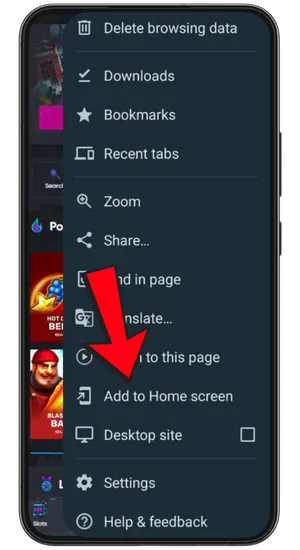 Chrome three-dot menu icon on Android